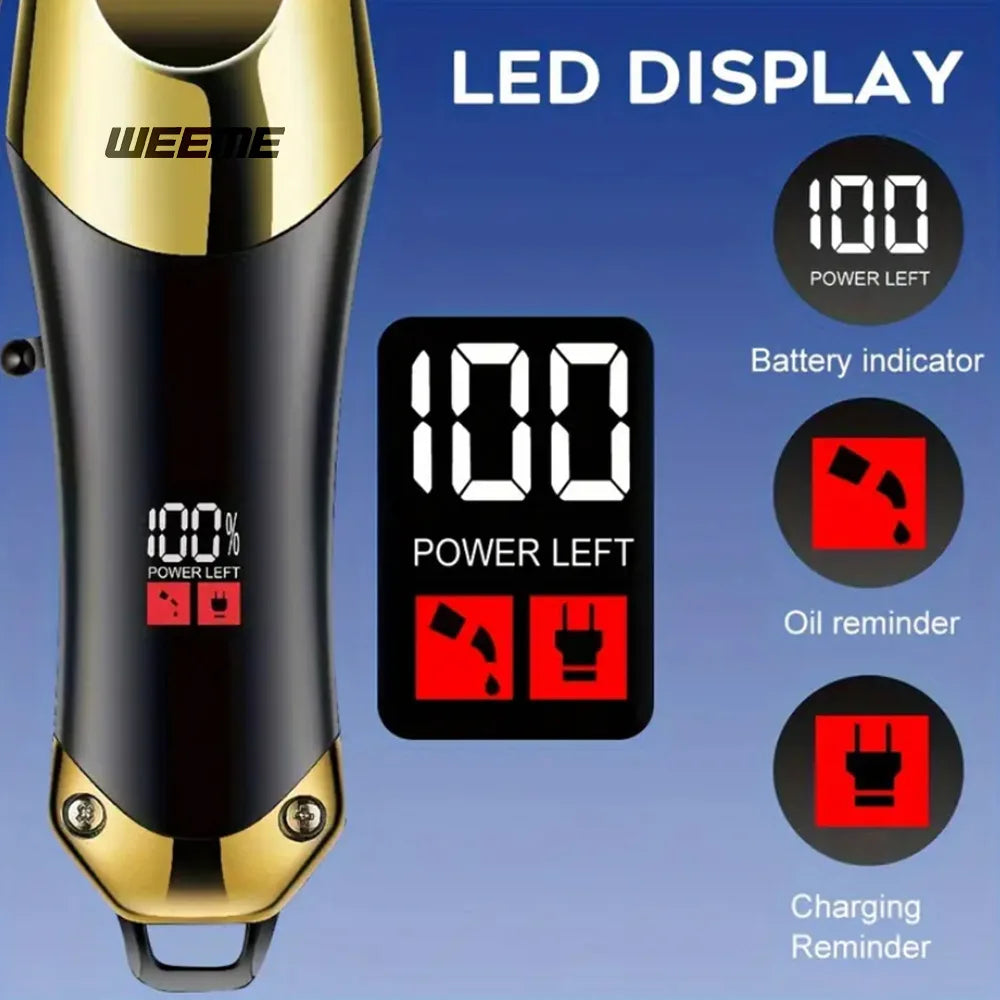Cortapelos eléctrico vintage T9 para hombre, recortador de barba/máquina de cortar el pelo recargable con kit recortador de vello nasal, regalo para novio.