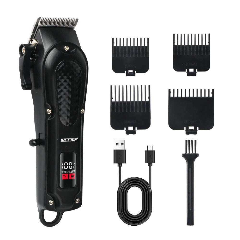 Cortapelos eléctrico vintage T9 para hombre, recortador de barba/máquina de cortar el pelo recargable con kit recortador de vello nasal, regalo para novio.